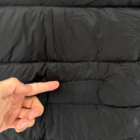 Mackage Women’s Down Coat Black Asymmetrical Zip Puffer Jacket Size L Goose Down - Picture 6 of 8